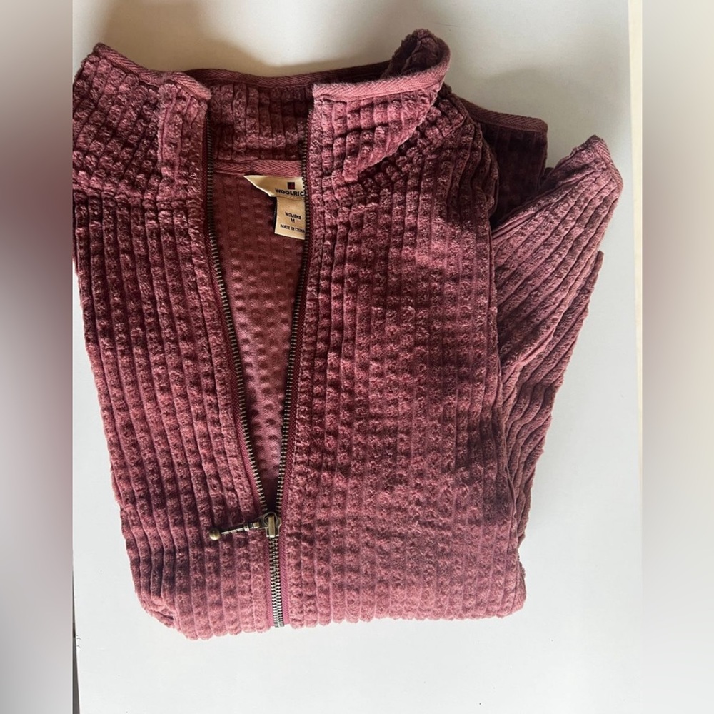 Woolrich Pink Zip Up Coat Longsleeve Size Medium
